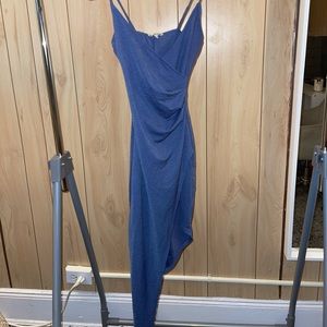 Asymmetrical drape dress